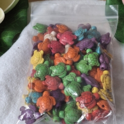 Perlen,  Magnesitperlen, synthetisch,  Schildkröte 