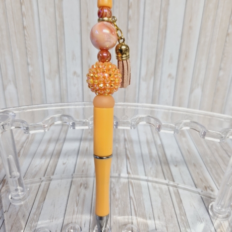 Kugelschreiber Perlen APRICOT Geschenkidee Mitbringsel