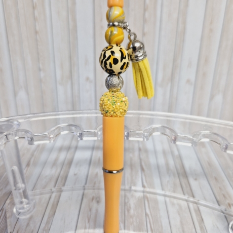 Kugelschreiber Perlen APRICOT/GELB Geschenkidee Mitbringsel