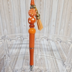 Kugelschreiber Perlen ORANGE Geschenkidee Mitbringsel