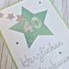 Karte zum 40.Geburtstag Geburtstagskarte Zahlenkarte