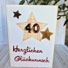 Karte zum 40.Geburtstag Geburtstagskarte Zahlenkarte
