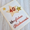 Karte zum 40.Geburtstag Geburtstagskarte Zahlenkarte
