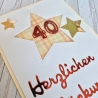 Karte zum 40.Geburtstag Geburtstagskarte Zahlenkarte