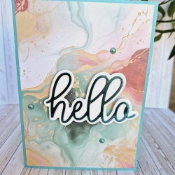 Karte Grußkarte Hello
