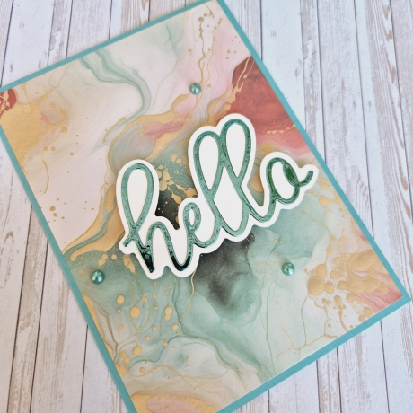 Karte Grußkarte Hello