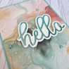 Karte Grußkarte Hello