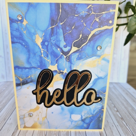 Karte Grußkarte Hello