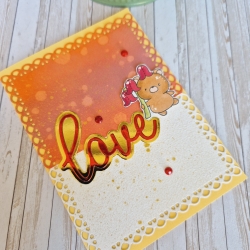 Karte Liebe Freundschaft LOVE Teddy