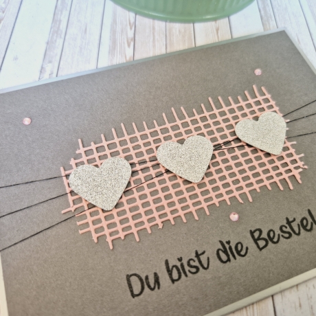 Karte Muttertag Du bist die Beste