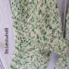 Socken - Gr.36/37 - handgestrickt - Lochmuster - grün/ weiß