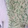 Socken - Gr.36/37 - handgestrickt - Lochmuster - grün/ weiß