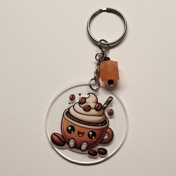 transparenter Acryl Anhänger Kaffee Motiv