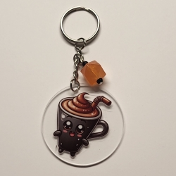 transparenter Acryl Anhänger Kaffee Motiv