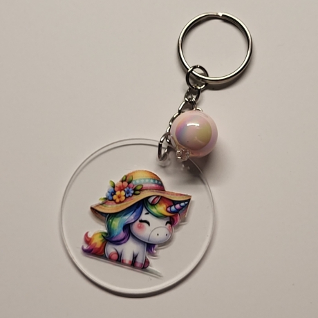 transparenter Acryl Anhänger Einhorn Motiv