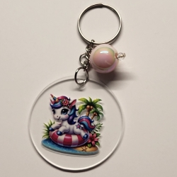 transparenter Acryl Anhänger Einhorn Motiv
