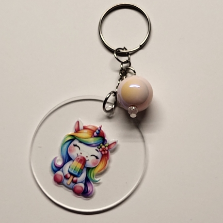 transparenter Acryl Anhänger Einhorn Motiv