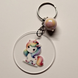 transparenter Acryl Anhänger Einhorn Motiv