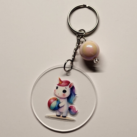 transparenter Acryl Anhänger Einhorn Motiv