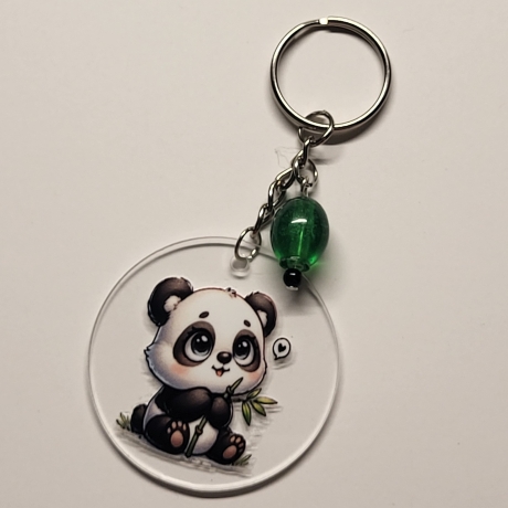 transparenter Acryl Anhänger Panda Bär Motiv