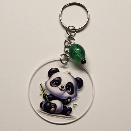transparenter Acryl Anhänger Panda Bär Motiv