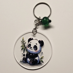 transparenter Acryl Anhänger Panda Bär Motiv