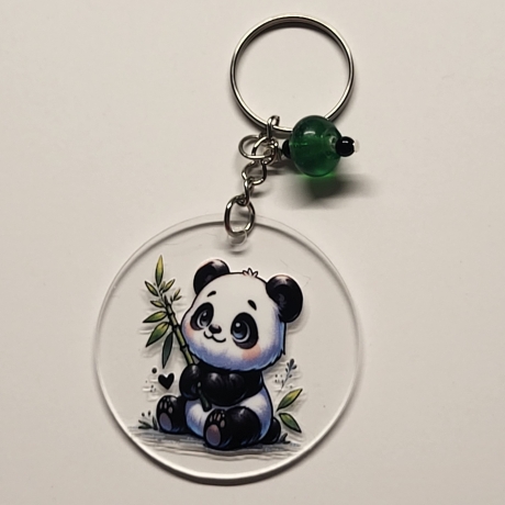 transparenter Acryl Anhänger Panda Bär Motiv