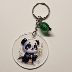 transparenter Acryl Anhänger Panda Bär Motiv