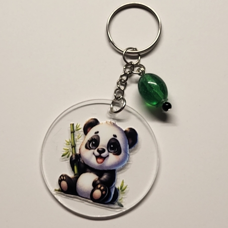 transparenter Acryl Anhänger Panda Bär Motiv