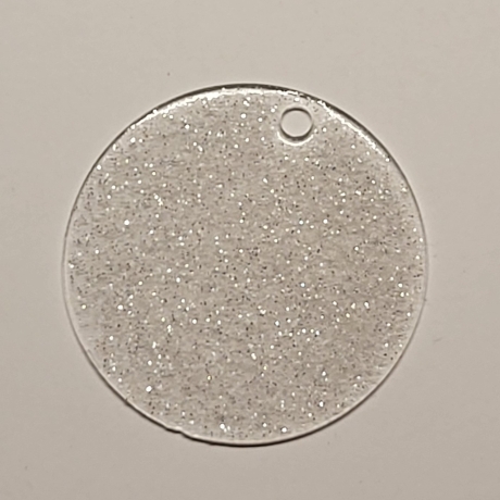 transparenter Acryl Anhänger Frösche von hinten Glitzer