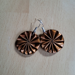 Ohrringe aus Kaffeekapseln, braun, Upcycling