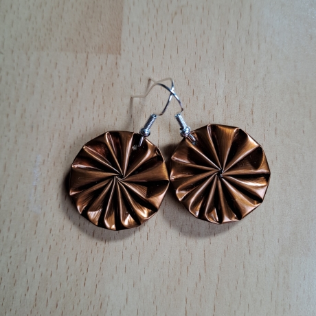 Ohrringe aus Kaffeekapseln, braun, Upcycling