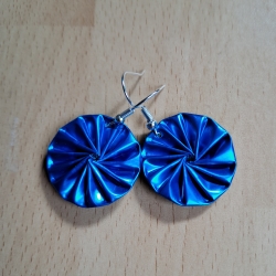 Ohrringe aus Kaffeekapseln, blau, Upcycling