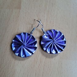 Ohrringe aus Kaffeekapseln, lila, Upcycling