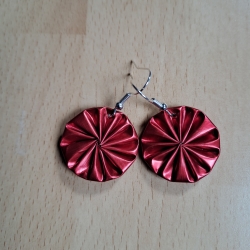 Ohrringe aus Kaffeekapseln, rot, Upcycling