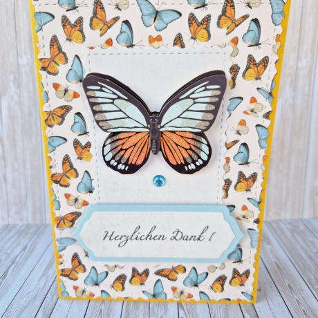 Danksagung Karte Herzlichen Dank mit Schmetterling
