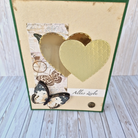 Geburtstagskarte Glückwunschkarte Alles Liebe mit Schmetterling