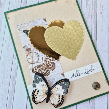 Geburtstagskarte Glückwunschkarte Alles Liebe mit Schmetterling