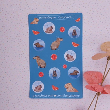 Stickerbogen Capybara