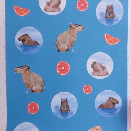 Stickerbogen Capybara