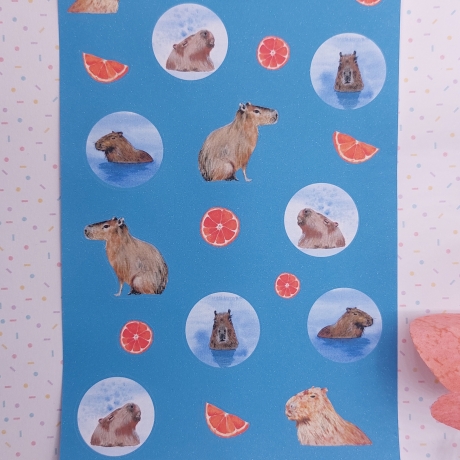 Stickerbogen Capybara