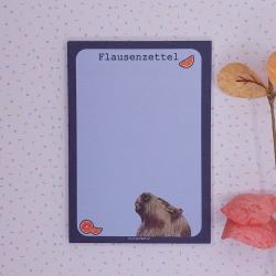 Notizblock Flausenzettel mit Capybara
