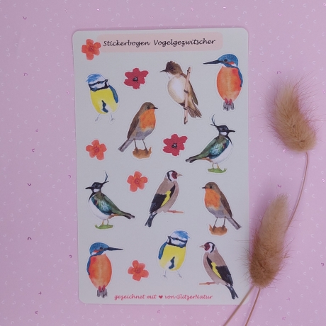 Stickerbogen Vogelgezwitscher
