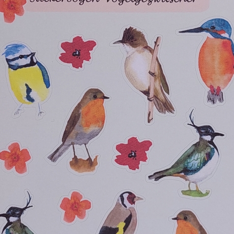 Stickerbogen Vogelgezwitscher