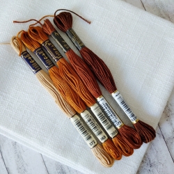Anchor Sticktwist beige/goldbraun 5 Stränge Set