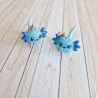 originelle Ohrringe Ohrhänger Axolotl blau