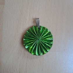 Kettenanhänger aus Kaffeekapsel, grün,  Upcycling