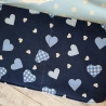 Windeltasche Lina blau/hellblau Herzen/Punkte