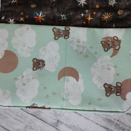Windeltasche Lina mint/schwarzbraun Bärchen/Monde