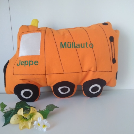 Kuschelkissen Müllauto